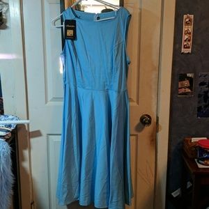 Classy Audrey Hepburn 1950s Vintage Swing Dress